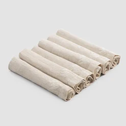 Viadurini Textile Servietten-Eleganter Leinenservietten-Service mit Falzkante, 6 farbige Stücke - Onestini