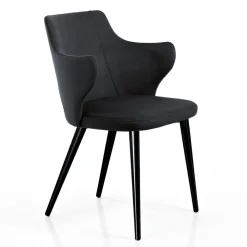 Viadurini Living Moderne Stühle-Eleganter Wohnzimmersessel aus farbigem Stoff und schwarzem Metall – Duchess