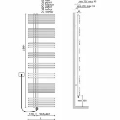 Viadurini Radiators Handtuchheizkörper Elektrisch-Elektrisch beheizter Handtuchhalter in verchromtem Stahl Design 700 W - Pfau