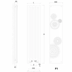 Scirocco H Heizkörper Elektrisch-Elektrische Heizung vertikal mit Cover New Dress von