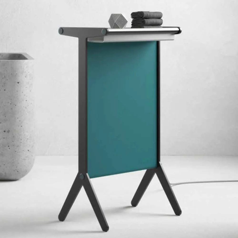 Viadurini Radiators Heizkörper Elektrisch-Elektrische Strahlungsplatte in Aluminium und farbigem Stoffdesign 150 W - Sam