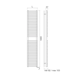 Viadurini Radiators Handtuchheizkörper Elektrisch-Elektrischer Handtuchwärmer aus Kohlenstoffstahl – weich