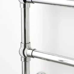 Scirocco H Handtuchheizkörper Elektrisch-Elektrischer Handtuchwärmer für Badezimmer aus verchromtem Messing Made in Italy - Caterina