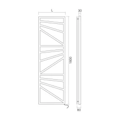Viadurini Radiators Handtuchheizkörper Elektrisch-Elektrischer Handtuchwärmer mit quadratischen Elementen, hergestellt in Italien – Mandeln