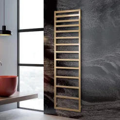 Viadurini Radiators Handtuchheizkörper Elektrisch-Elektrischer Handtuchwärmer mit einfachen Linien aus Stahl, hergestellt in Italien – Pistazie