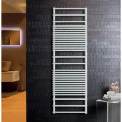 Viadurini Radiators Handtuchheizkörper Elektrisch-Elektrischer Handtuchwärmer mit Struktur aus Kohlenstoffstahl, hergestellt in Italien – Creme