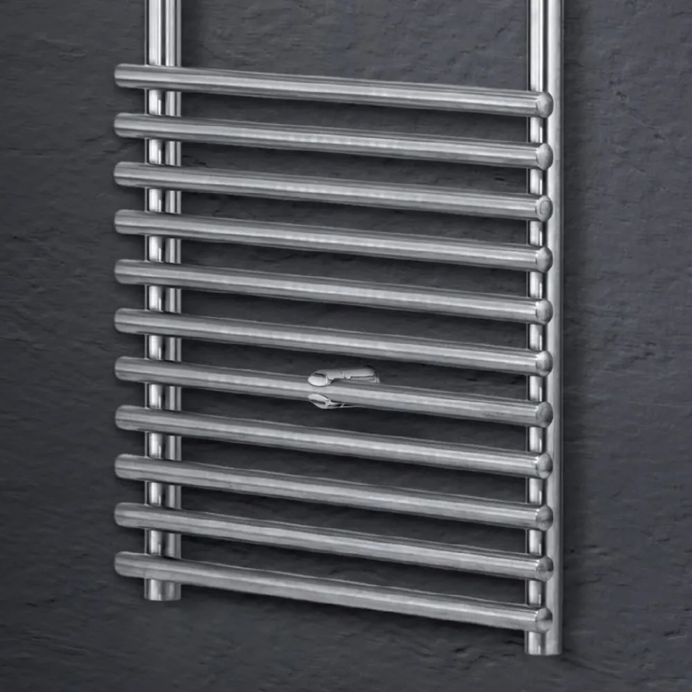 Viadurini Radiators Handtuchheizkörper Elektrisch-Elektrischer Handtuchwärmer aus satiniertem Stahl, hergestellt in Italien – Peel