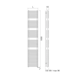 Viadurini Radiators Handtuchheizkörper Elektrisch-Elektrischer Handtuchwärmer in Stahl-Aluminium-Ausführung, hergestellt in Italien – Brioches