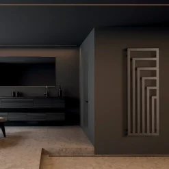 Scirocco H Handtuchheizkörper Elektrisch-Elektrischer Handtuchwärmer aus Stahl mit modernem Design Made in Italy - Potentia