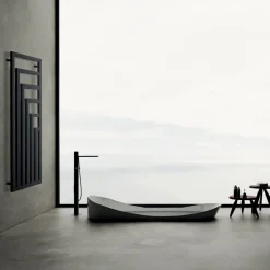 Scirocco H Handtuchheizkörper Elektrisch-Elektrischer Handtuchwärmer aus Stahl mit modernem Design Made in Italy - Potentia