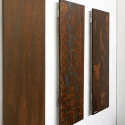 Viadurini Radiators Heizkörper Elektrisch-Elektrischer Heizkörper aus italienischem Marmorpulver Corten-Effekt - Linien