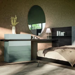 Viadurini Night Design Schlafzimmer Komplett-7-Elemente Schlafzimmermöbel Made in Italy - Ruby