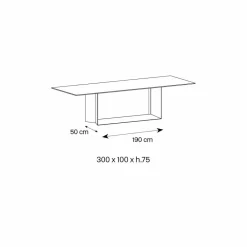 Viadurini Living Esstische Nach Mass|Esstische-Emperador Keramik und Bronze Metall Esstisch Made in Italy - Dunkelbraun