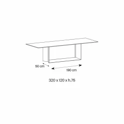 Viadurini Living Esstische Nach Mass|Esstische-Emperador Keramik und Bronze Metall Esstisch Made in Italy - Dunkelbraun
