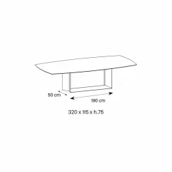 Viadurini Living Esstische Nach Mass|Esstische-Emperador Keramik und Bronze Metall Esstisch Made in Italy - Dunkelbraun