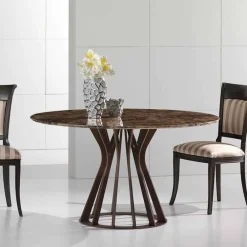 Viadurini Living Esstische Nach Mass|Esstische-Emperador Marmortisch mit Bronze Metall Caesar Basis