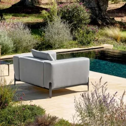 Viadurini in the Garden Stoffsessel-Entspannen Sie Garten Sessel Aluminium und Stoff, Design in 3 Ausführungen - Filomena