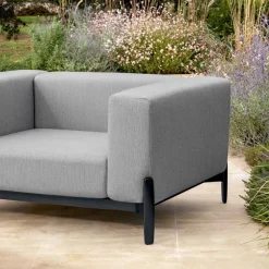 Viadurini in the Garden Stoffsessel-Entspannen Sie Garten Sessel Aluminium und Stoff, Design in 3 Ausführungen - Filomena