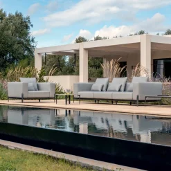 Viadurini in the Garden Stoffsessel-Entspannen Sie Garten Sessel Aluminium und Stoff, Design in 3 Ausführungen - Filomena