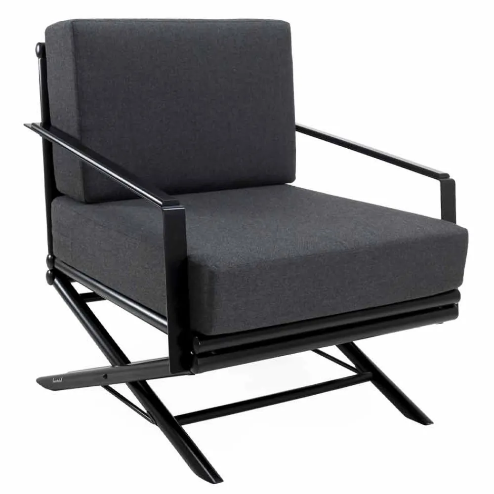 Viadurini in the Garden Holzsessel-Entwerfen Sie einen Outdoor-Sessel aus Natur- oder Schwarzholz mit Kissen - Suzana