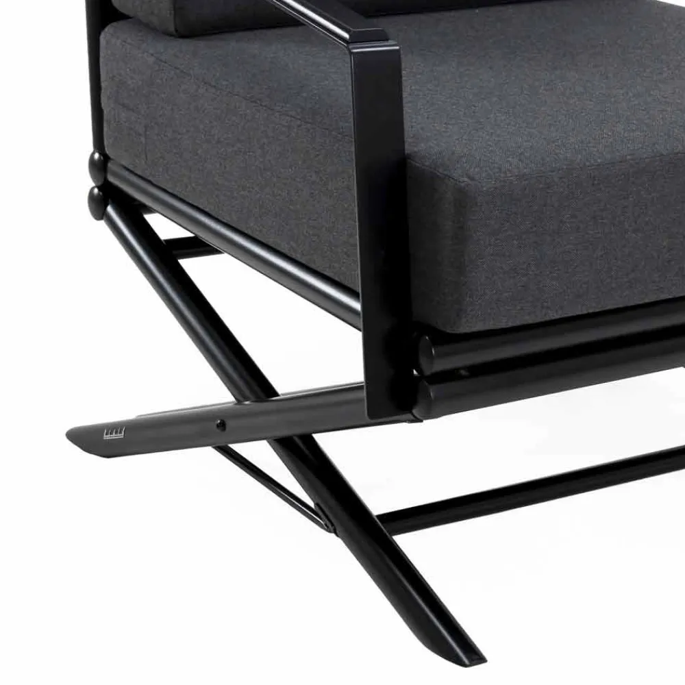 Viadurini in the Garden Holzsessel-Entwerfen Sie einen Outdoor-Sessel aus Natur- oder Schwarzholz mit Kissen - Suzana