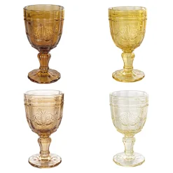 Viadurini Kitchen Weinkelch-12er Set Glaskelche 265 ml mit Arabesken-Dekor - Arabisch