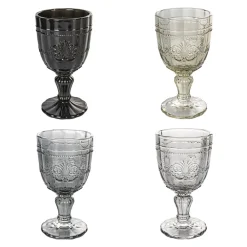 Viadurini Kitchen Weinkelch-12er Set Glaskelche 265 ml mit Arabesken-Dekor - Arabisch