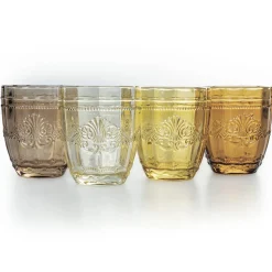 Viadurini Kitchen Gläser Set-12er Set Wassergläser 265 ml aus Glas mit Arabesken-Dekor - Arabisch