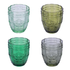 Viadurini Kitchen Gläser Set-12er Set Wassergläser 265 ml aus Glas mit Arabesken-Dekor - Arabisch