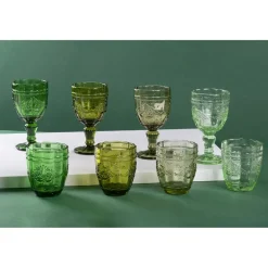 Viadurini Kitchen Gläser Set-12er Set Wassergläser 265 ml aus Glas mit Arabesken-Dekor - Arabisch
