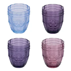 Viadurini Kitchen Gläser Set-12er Set Wassergläser 265 ml aus Glas mit Arabesken-Dekor - Arabisch