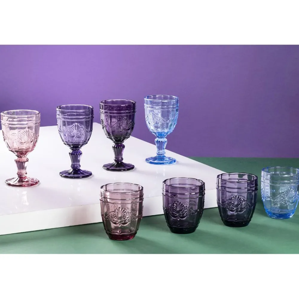 Viadurini Kitchen Gläser Set-12er Set Wassergläser 265 ml aus Glas mit Arabesken-Dekor - Arabisch