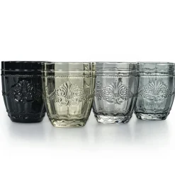 Viadurini Kitchen Gläser Set-12er Set Wassergläser 265 ml aus Glas mit Arabesken-Dekor - Arabisch