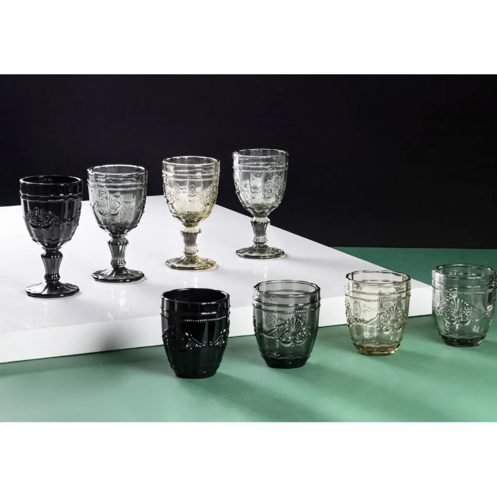 Viadurini Kitchen Gläser Set-12er Set Wassergläser 265 ml aus Glas mit Arabesken-Dekor - Arabisch