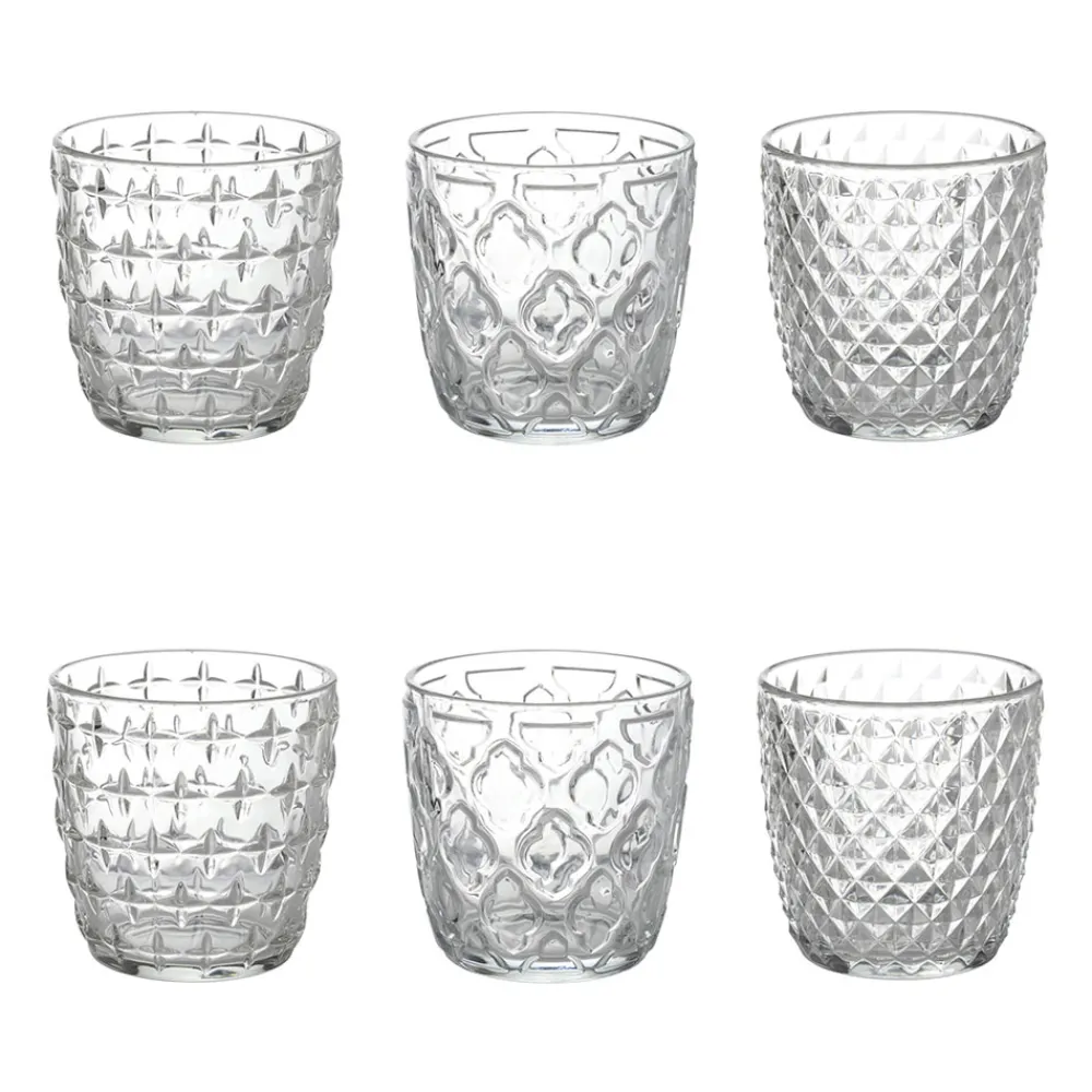 Viadurini Kitchen Gläser Set-12er Set Wassergläser 325 ml mit verschiedenen Glasdekoren - Tipps