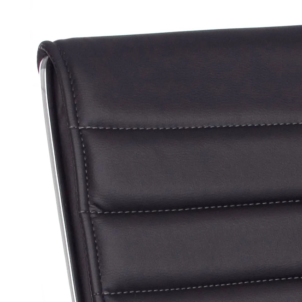 Viadurini Living Bürosessel-Ergonomischer Bürosessel mit Armlehnen aus Stahl und Kunstleder - Mantica