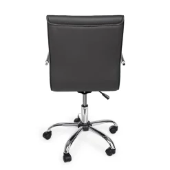 Viadurini Living Bürosessel-Ergonomischer Bürosessel mit Armlehnen aus Stahl und Kunstleder - Mantica