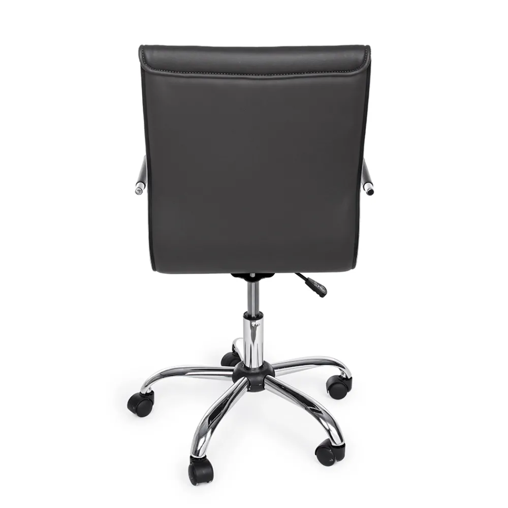 Viadurini Living Bürosessel-Ergonomischer Bürosessel mit Armlehnen aus Stahl und Kunstleder - Mantica