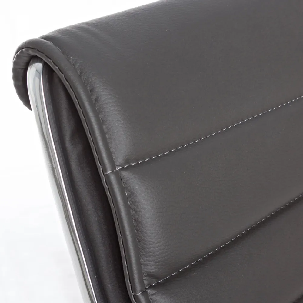 Viadurini Living Bürosessel-Ergonomischer Bürosessel mit Armlehnen aus Stahl und Kunstleder - Mantica