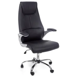 Viadurini Living Bürosessel-Ergonomischer Bürostuhl aus Stahl und schwarzem oder braunem Kunstleder - Matilda