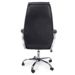 Viadurini Living Bürosessel-Ergonomischer Bürostuhl aus Stahl und schwarzem oder braunem Kunstleder - Matilda