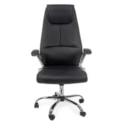 Viadurini Living Bürosessel-Ergonomischer Bürostuhl aus Stahl und schwarzem oder braunem Kunstleder - Matilda