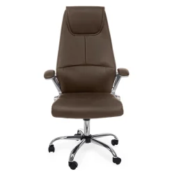 Viadurini Living Bürosessel-Ergonomischer Bürostuhl aus Stahl und schwarzem oder braunem Kunstleder - Matilda