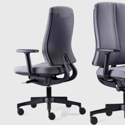 Viadurini Living Bürostühle-Ergonomischer moderner Bürodrehstuhl aus schwarzem feuerfestem Stoff - Menaleo