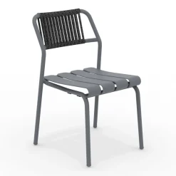 Viadurini in the Garden Gartenstühle Metall-2er-Set Aluminium-Gartenstühle mit Seilrücken - Resplendent