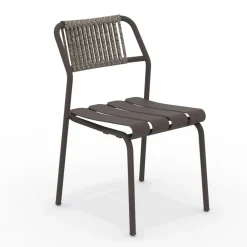 Viadurini in the Garden Gartenstühle Metall-2er-Set Aluminium-Gartenstühle mit Seilrücken - Resplendent