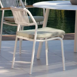 Viadurini in the Garden Gartenstühle Metall-2er-Set Aluminium-Gartenstühle mit Seilrücken - Resplendent