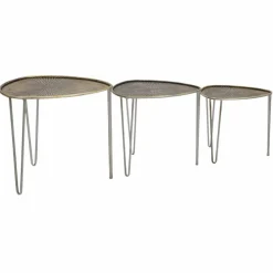 Viadurini Living Moderne Couchtische-3er-Set Couchtische aus Eisen im modernen Design - Marla