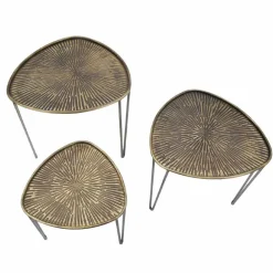 Viadurini Living Moderne Couchtische-3er-Set Couchtische aus Eisen im modernen Design - Marla