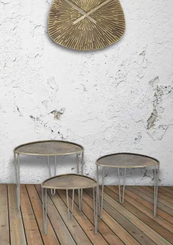 Viadurini Living Moderne Couchtische-3er-Set Couchtische aus Eisen im modernen Design - Marla